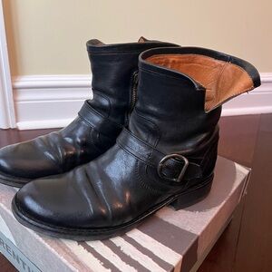 Black Leather Women’s Moto Boots